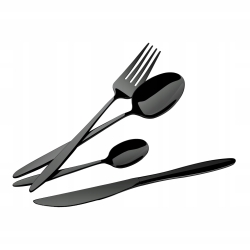 Zestaw Sztućce Berlinger Haus Shiny black dla 6 osób BH-3063