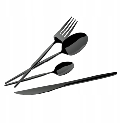 Zestaw Sztućce Berlinger Haus Shiny black dla 6 osób BH-3069