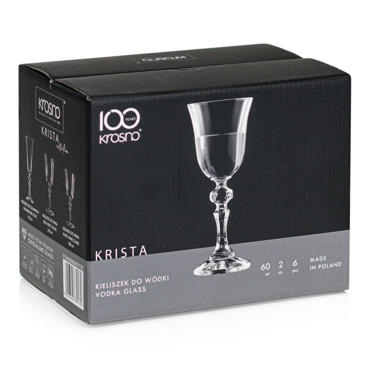 Kieliszki do wódki likieru KROSNO Krista 50/60 ml