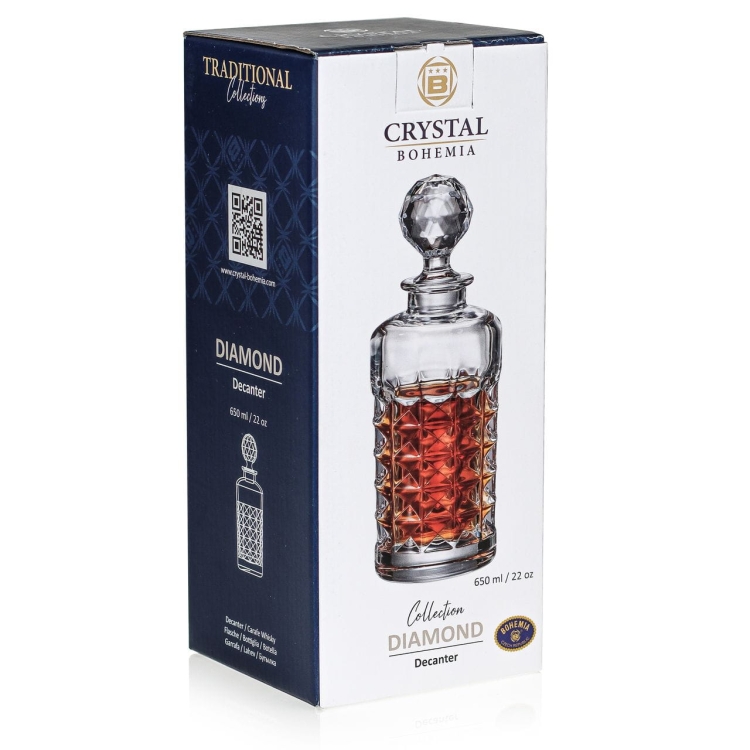 Kryształowa Karafka do whisky Bohemia DIAMOND 700 ml