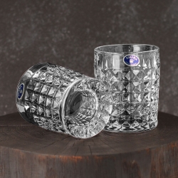 Kryształowy komplet do whisky BOHEMIA Diamond 6+1 w skrzynce z GRAWEREM