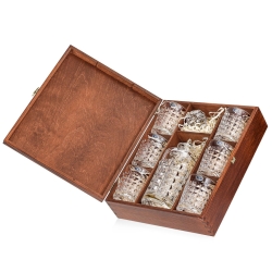 Kryształowy komplet do whisky BOHEMIA Diamond 6+1 w skrzynce z GRAWEREM