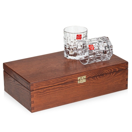 Przejdź do produktu Kryształowe szklanki do whisky RCR Etna 330ml w skrzynce z GRAWEREM