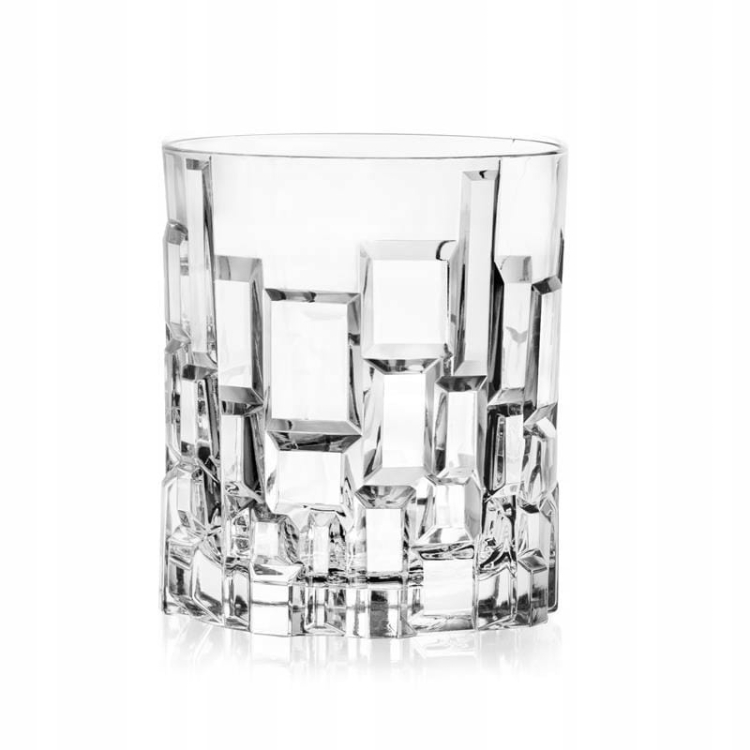 Kryształowe szklanki do whisky RCR Etna 330ml w skrzynce z GRAWEREM