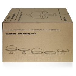 Szklana patera na nodze z kloszem JASŁO Sweet Line ⌀ 32 cm