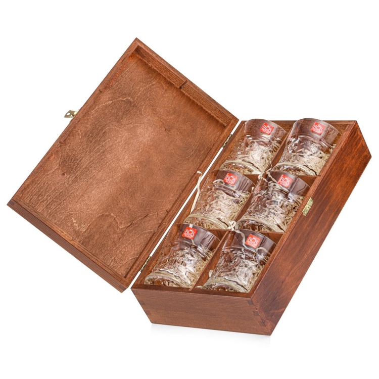 Kryształowe szklanki do whisky RCR SOUND FUNKY 320ml w skrzynce z GRAWEREM