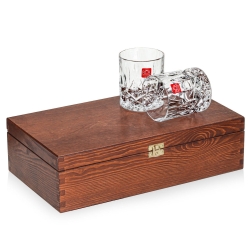 Kryształowe szklanki do whisky RCR OPERA 300ml w skrzynce z GRAWEREM