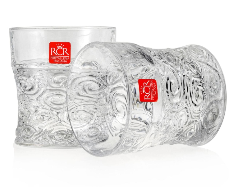Kryształowe szklanki do whisky RCR SOUND SOUL 320ml w skrzynce z GRAWEREM