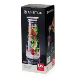 Dzbanek karafka szklana z korkiem do wina, wody, soku AMBITION Ellie 1,15L