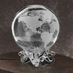 Duża szklana skarbonka KULA "Globus"
