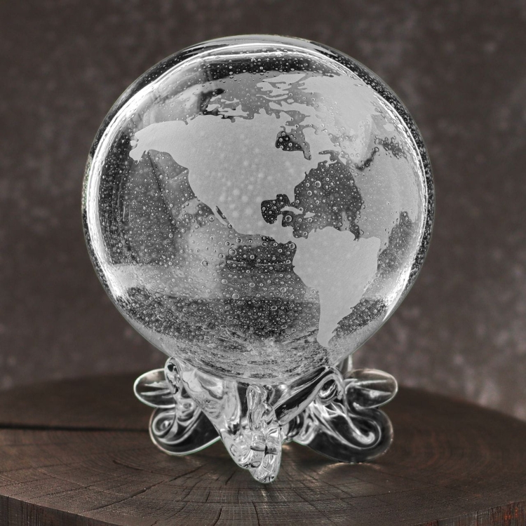 Duża szklana skarbonka KULA "Globus"