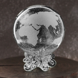 Duża szklana skarbonka KULA "Globus"