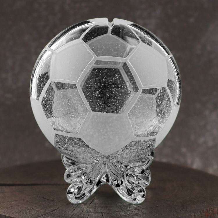 Duża szklana skarbonka KULA "Piłka nożna" V1