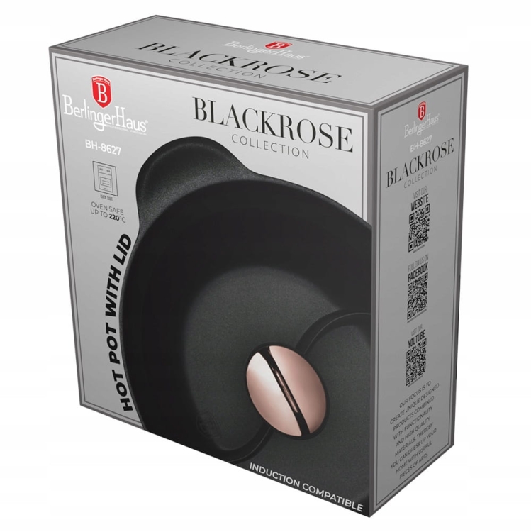 Płytki garnek z pokrywką HOT POT 30cm 4,2L Berlinger Haus BH-8627