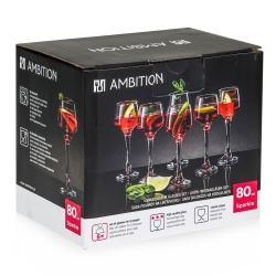 Kieliszki do likieru wódki AMBITION Sparkle 80ml 6szt