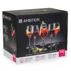 Kieliszki do wina białego AMBITION Sparkle 330ml 6szt