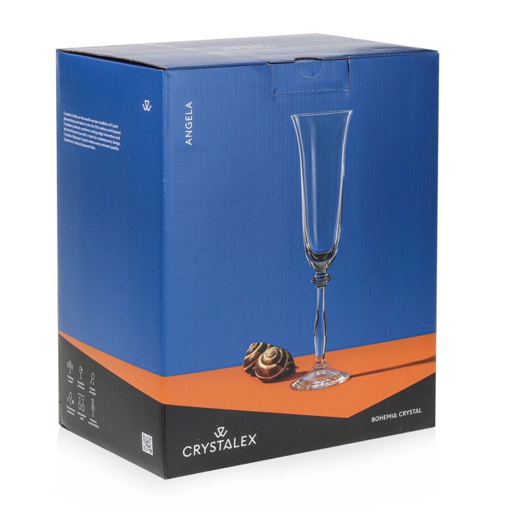 Kieliszki do szampana prosecco BOHEMIA Angela 190ml 6szt