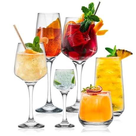 Przejdź do produktu Komplet / zestaw kieliszków i szklanek AMBITION Sparkle 36el.