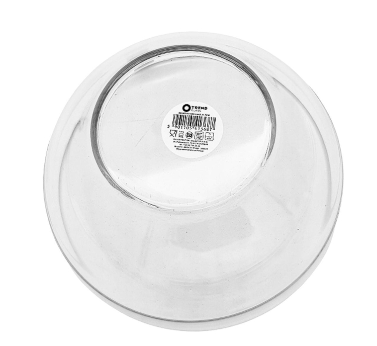 Duża szklana salaterka miska na sałatki owoce Trend Glass Klara 21,7cm