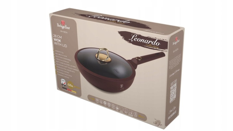 Patelnia tradycyjna z pokrywką Berlinger Haus Leonardo 28cm BH-8034
