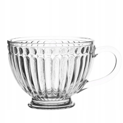 Kubki filiżanki szklane duże do kawy herbaty Altom Design LILY 430 ml 6szt