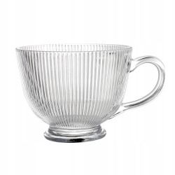 Kubki filiżanki szklane duże na stopce Altom Design Selena 430 ml 6szt