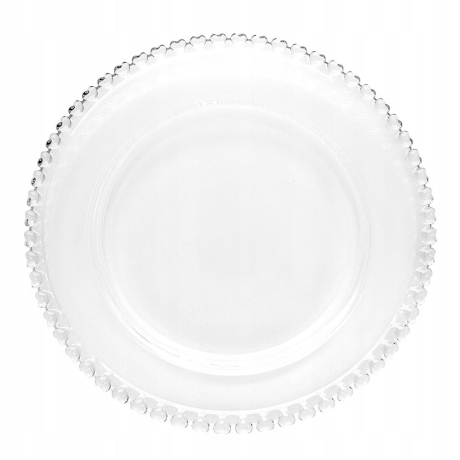 Przejdź do produktu Talerz szklany dekoracyjny okrągły Altom Design LOVE 27,5cm