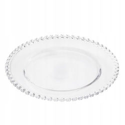 Talerz szklany dekoracyjny okrągły Altom Design LOVE 27,5cm