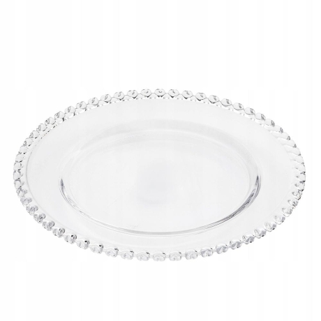 Przejdź do produktu Talerz szklany dekoracyjny okrągły Altom Design LOVE 27,5cm