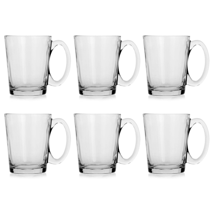 Kubki szklane, szklanki z uchem 300 ml Altom Design LEON 6szt