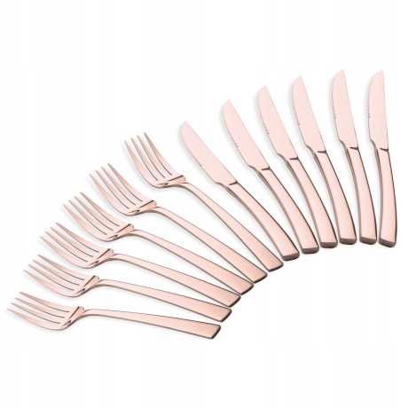 Przejdź do produktu Zestaw Sztućce do steków dla 6 osób Berlinger Haus Rose gold  BH-3088