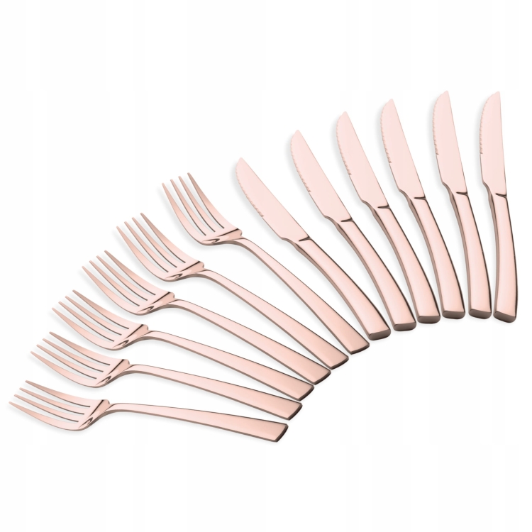 Zestaw Sztućce do steków dla 6 osób Berlinger Haus Rose gold BH-3088