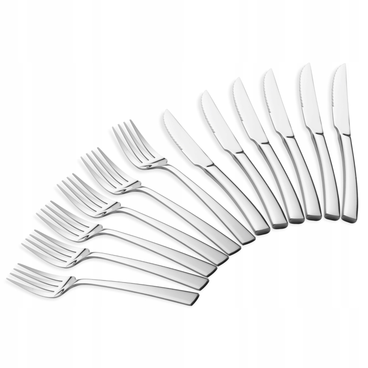 Zestaw Sztućce do steków dla 6 osób Berlinger Haus Black silver BH-3046