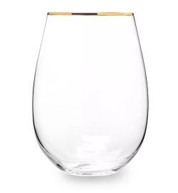 Komplet kieliszków i szklanek ze złotym paskiem KROSNO GOLD 18el.