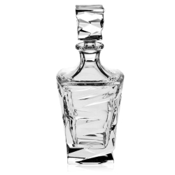 Ekskluzywny komplet do whisky Bohemia ZIG ZAG 6+1 kryształowy w skrzynce z GRAWEREM