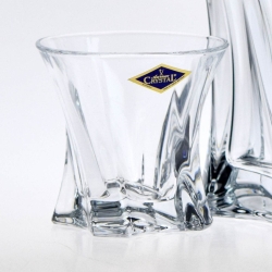 Kryształowe szklanki do whisky Bohemia Cooper 320ml w skrzynce z GRAWEREM