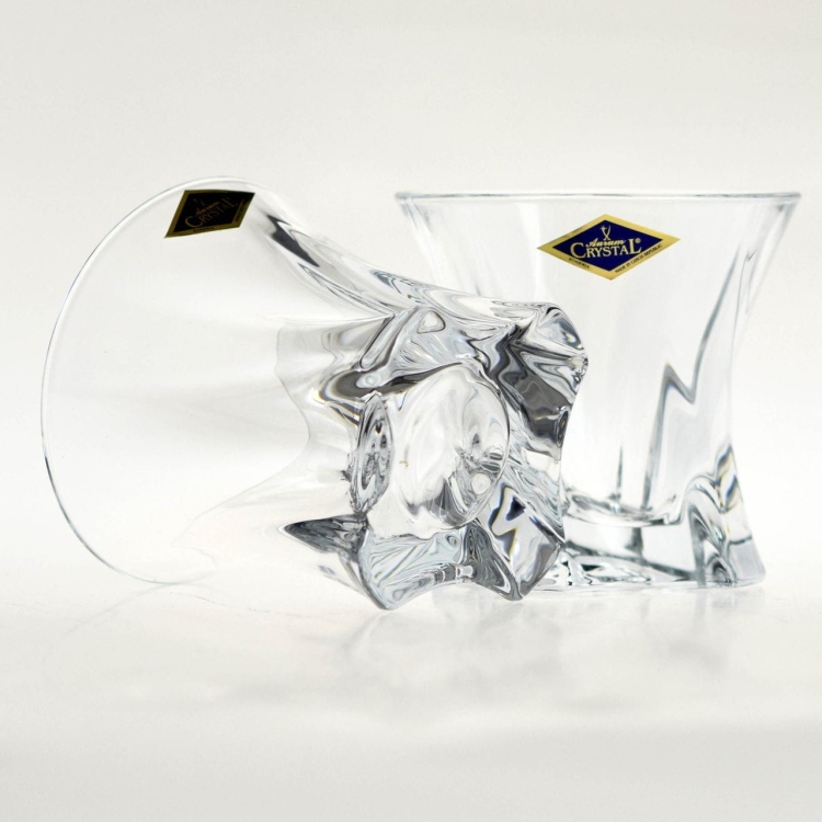 Kryształowe szklanki do whisky Bohemia Cooper 320ml w skrzynce z GRAWEREM