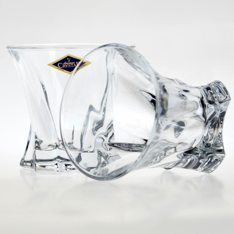 Kryształowe szklanki do whisky Bohemia Cooper 320ml w skrzynce z GRAWEREM