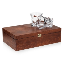 Kryształowe szklanki do whisky Bohemia Cooper 320ml w skrzynce z GRAWEREM