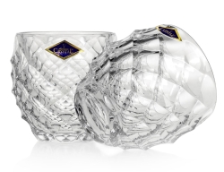 Kryształowe szklanki do whisky Bohemia Morris 340ml w skrzynce z GRAWEREM