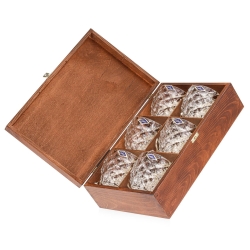 Kryształowe szklanki do whisky Bohemia Morris 340ml w skrzynce z GRAWEREM