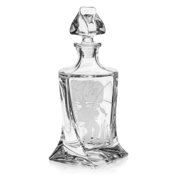 KRYSZTAŁOWA Karafka do whisky "Wędkarska" Quadro 770ml