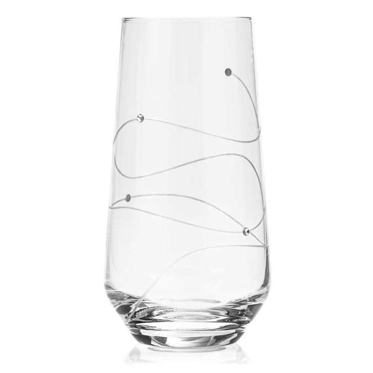 Ekskluzywne szklanki wysokie long drink 480 ml Szklanka.pl Cristal Shine zdobione kryształkami