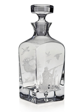 Przejdź do produktu Karafka kwadratowa do whisky "Myśliwska" 750ml