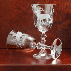 DUŻE Myśliwskie kieliszki do wina czerwonego 220ml 6szt