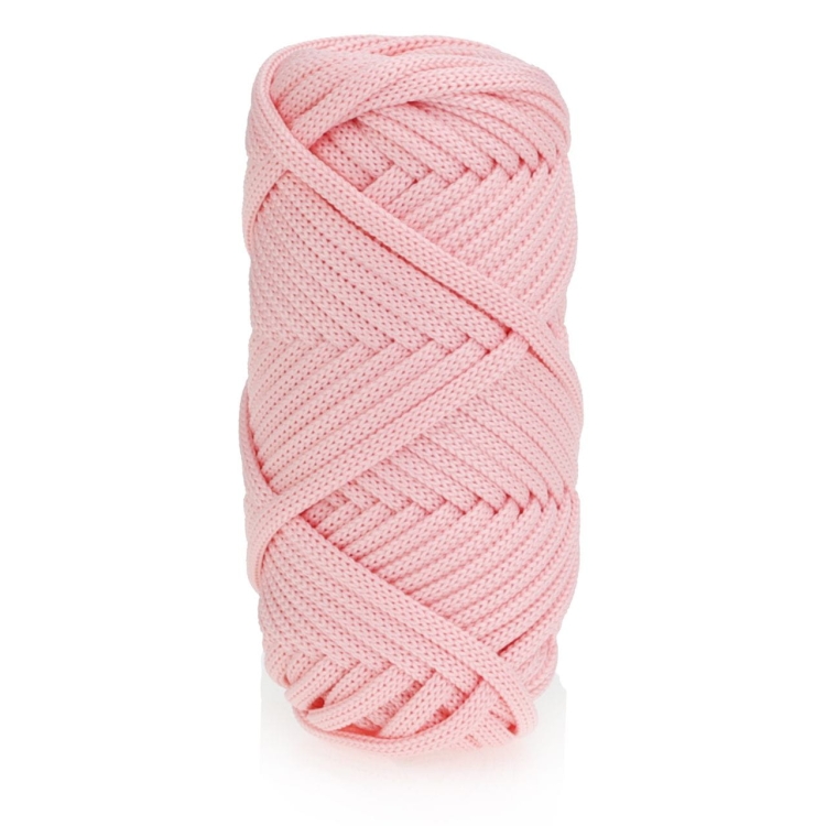 Sznurek POLIESTROWY Płaski do rękodzieła makramy PASTELOWY RÓŻ 5mm 20m