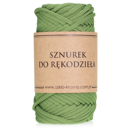 Przejdź do produktu Sznurek POLIESTROWY Płaski do rękodzieła makramy PISTACJOWY 5mm 50m