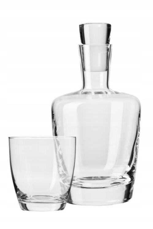 Ekskluzywny zestaw do whisky 6+1 KROSNO AMBITION Amber w skrzynce z GRAWEREM