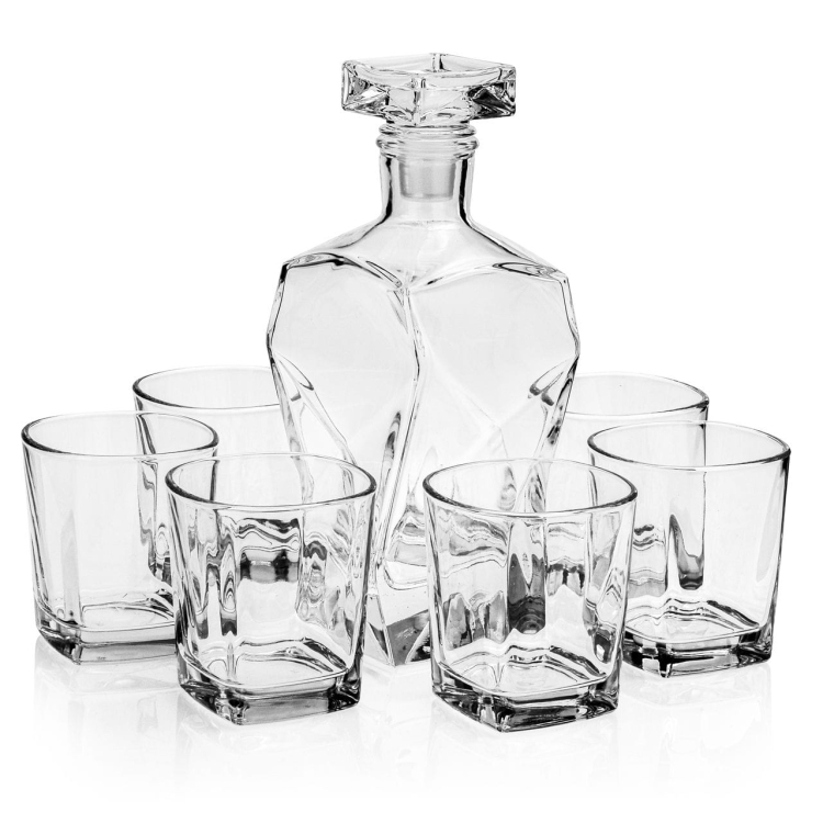 Zestaw do whisky karafka i szklanki 6+1 Edwanex + TG w skrzynce z GRAWEREM