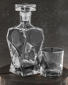 Zestaw do whisky karafka i szklanki 6+1 Edwanex + TG w skrzynce z GRAWEREM